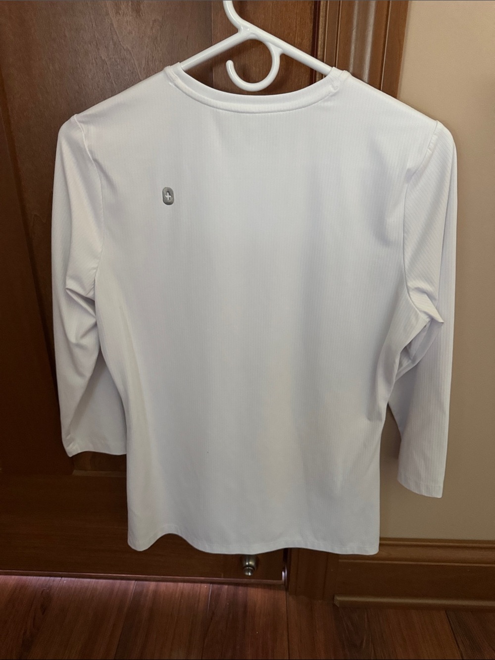 Figs White Ribbed Crewneck Long Sleeve Top - Picture 6 of 6